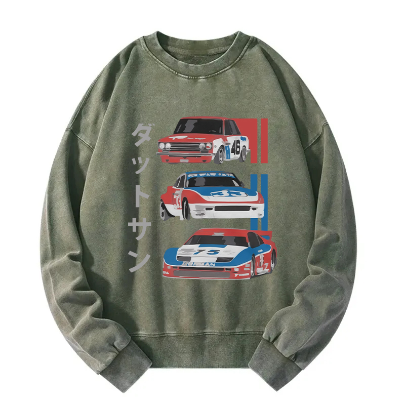Datsun Japanese Racing Generations Washed Sweatshirt