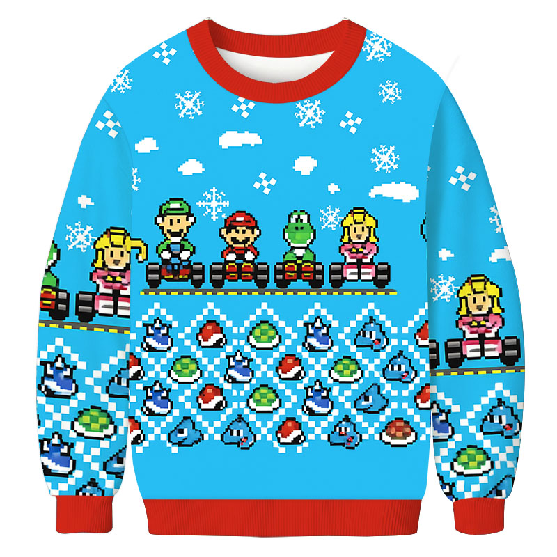 Mario Kart Christmas Ugly Sweatshirt