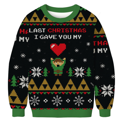 Link To My Heart Zelda Christmas Ugly Sweatshirt