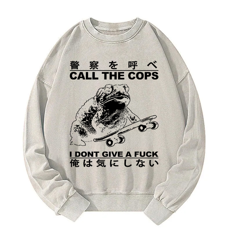 I Don't Care Washed Sweatshirt