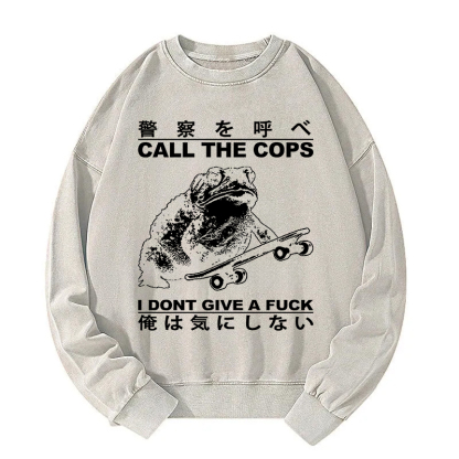 I Don't Care Washed Sweatshirt