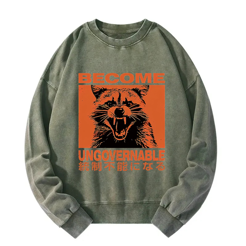 Ungovernable Raccoon Washed Sweatshirt