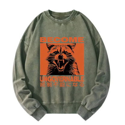 Ungovernable Raccoon Washed Sweatshirt