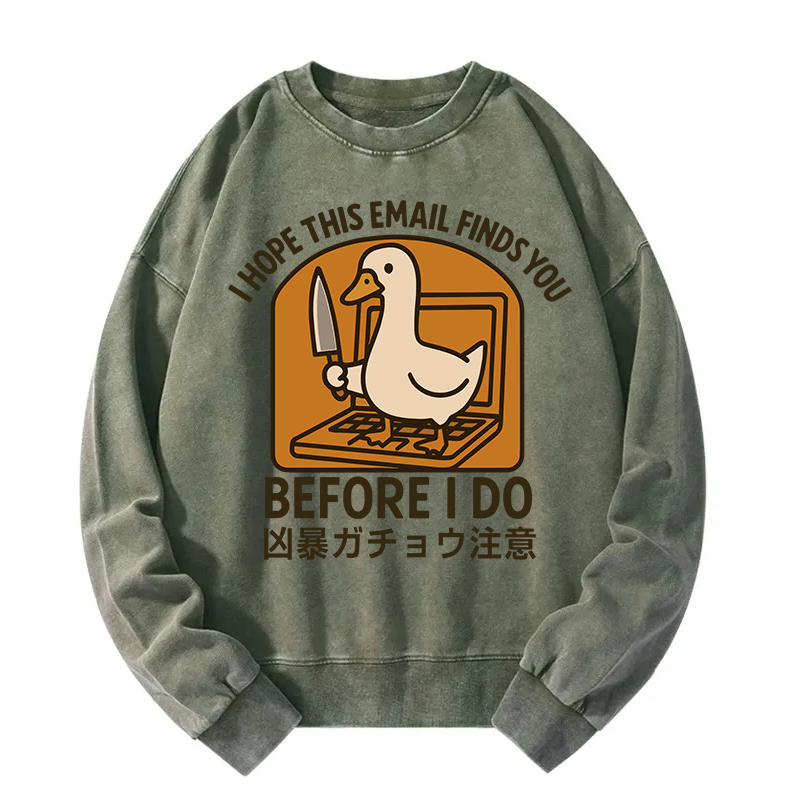 Goose With A Knife Washed Sweatshirt