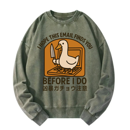 Goose With A Knife Washed Sweatshirt