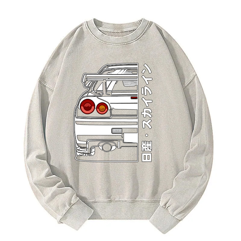Nissan Skyline GTR R34 Washed Sweatshirt