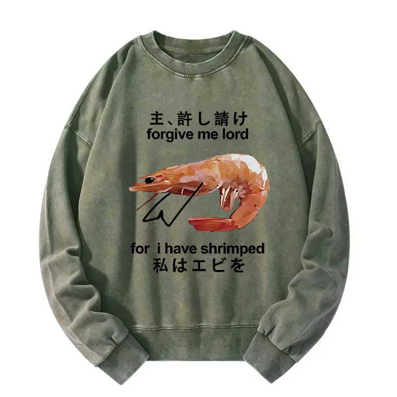 Retreating Shrimp Washed Sweatshirt