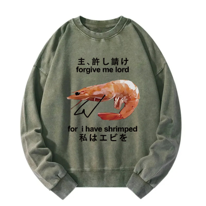 Retreating Shrimp Washed Sweatshirt