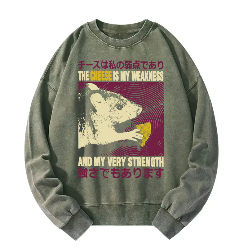 The Cheese is My Weakness Washed Sweatshirt
