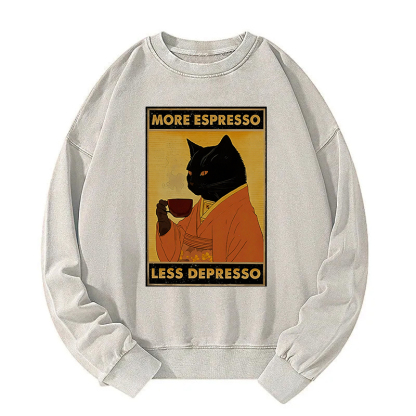 Increase Espresso Decrease Distress Washed Sweatshirt