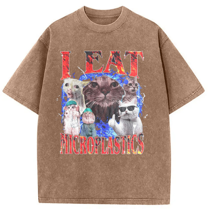 I Eat Microplastics Washed T-Shirt