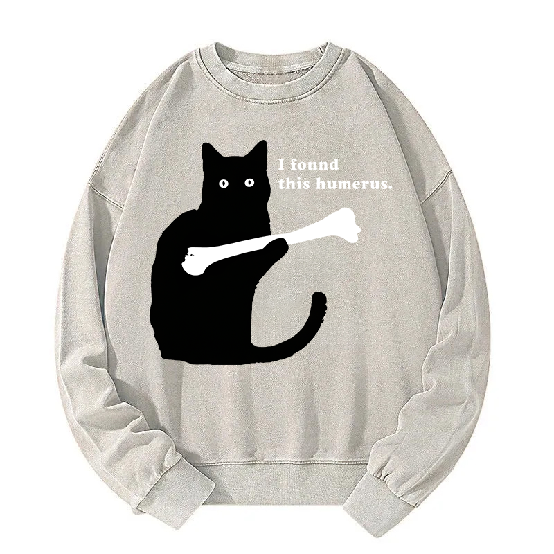 Cat Finds Human Bones Washed Sweatshirt