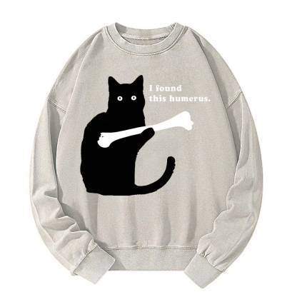 Cat Finds Human Bones Washed Sweatshirt