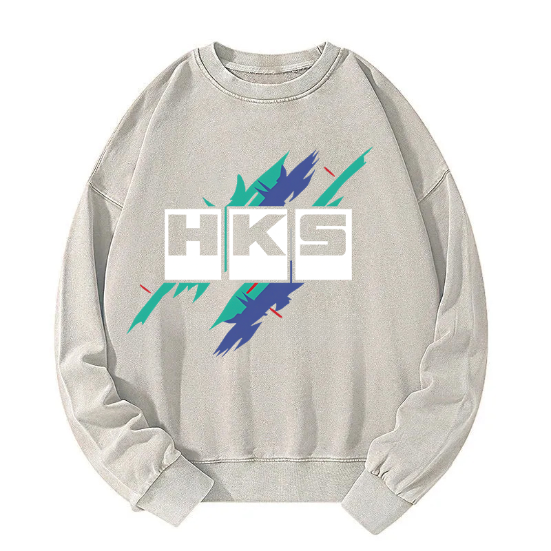 HKS Drifting Drag JDM Washed Sweatshirt