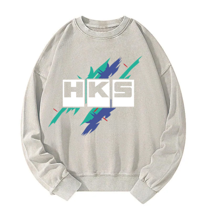 HKS Drifting Drag JDM Washed Sweatshirt