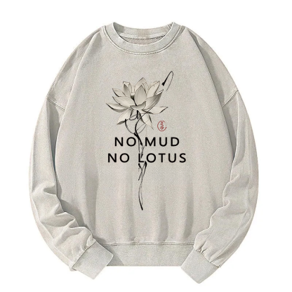 Japanese Zen Lotus Washed Sweatshirt