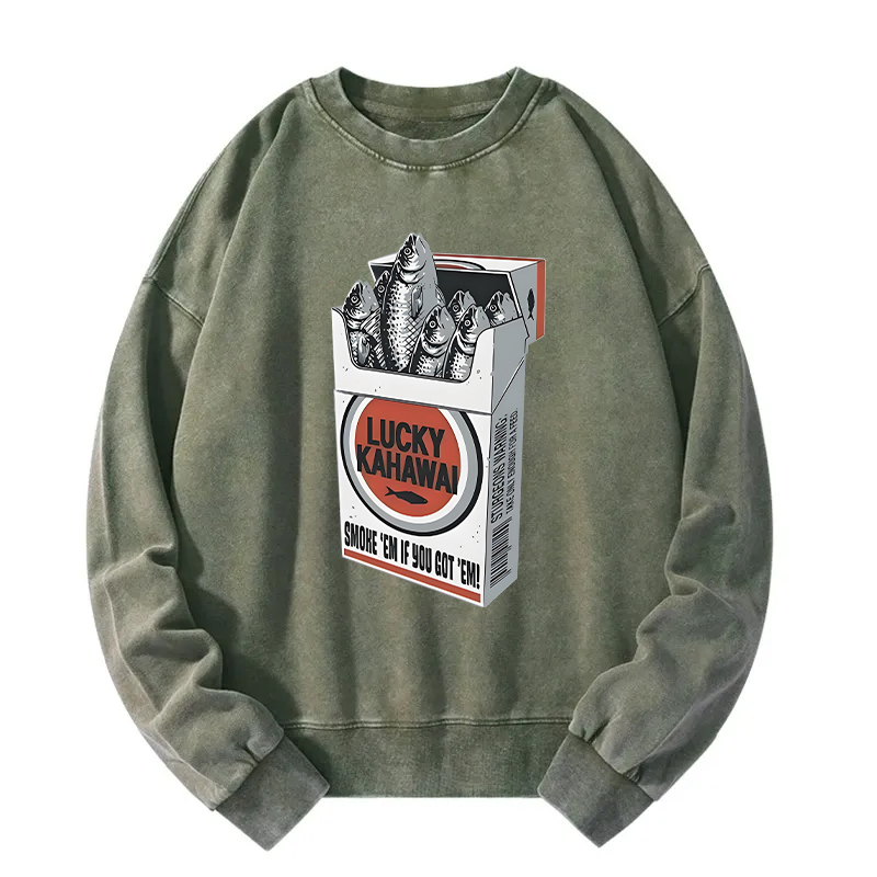 Japanese Lucky Kahawai Washed Sweatshirt