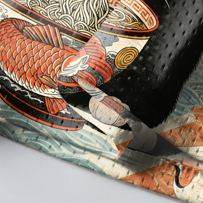 Baddiecat Fat Cat Eating Ramen Mesh Jersey