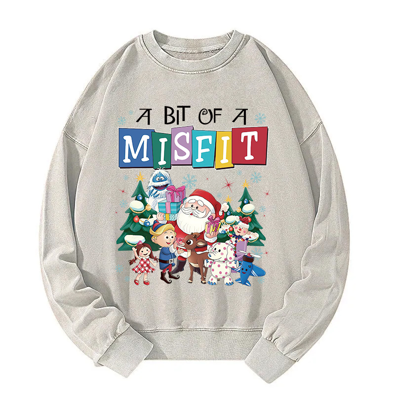 A Bit Of A Misfit Christmas Washed Sweatshirt