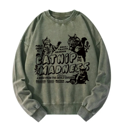 Catnip Madness Washed Sweatshirt