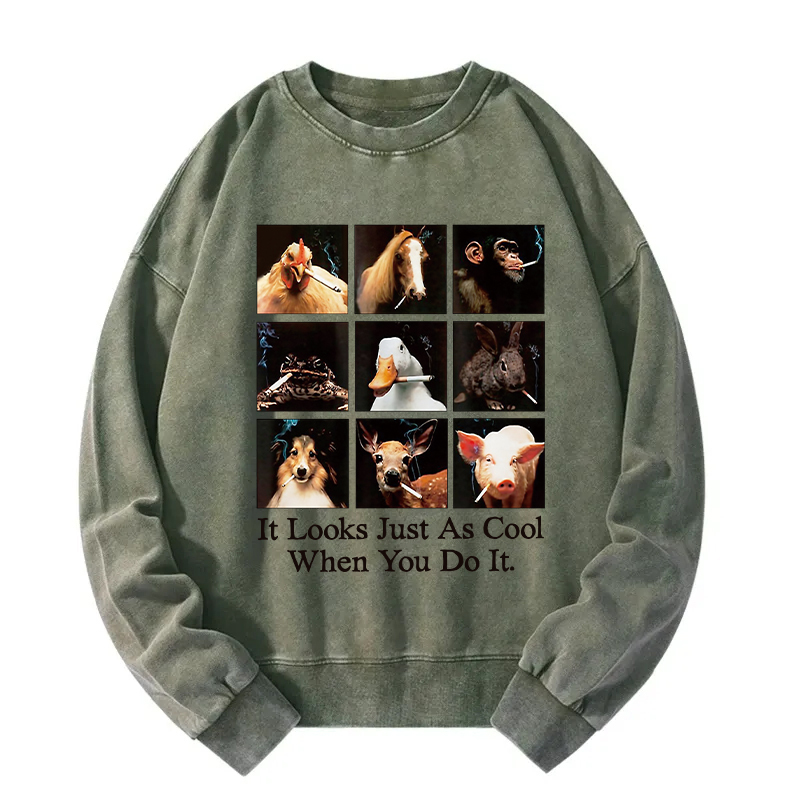 It Looks Just as Cool When You Do It Washed Sweatshirt