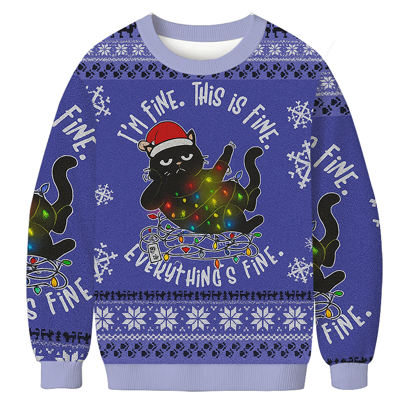 I'm an Indoor Cat Christmas Ugly Sweatshirt