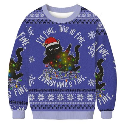 I'm an Indoor Cat Christmas Ugly Sweatshirt