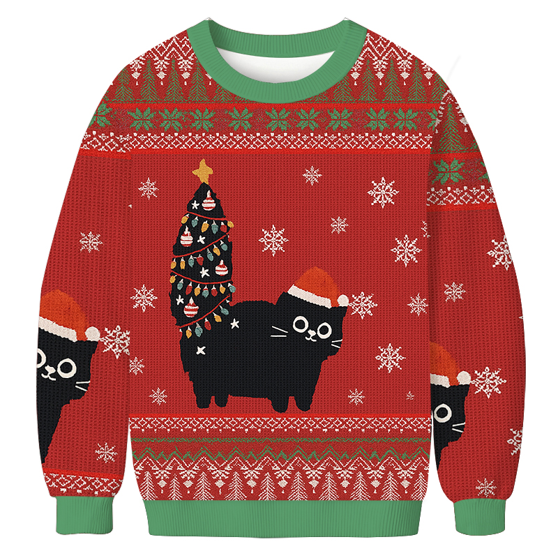 Purr-fectly Festive Christmas Ugly Sweatshirt
