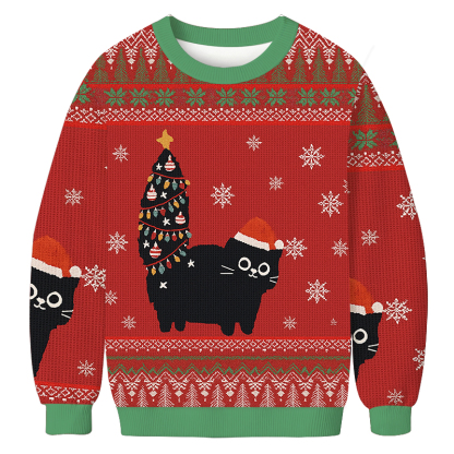 Purr-fectly Festive Christmas Ugly Sweatshirt
