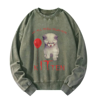 The Kitten Clown Washed Sweatshirt