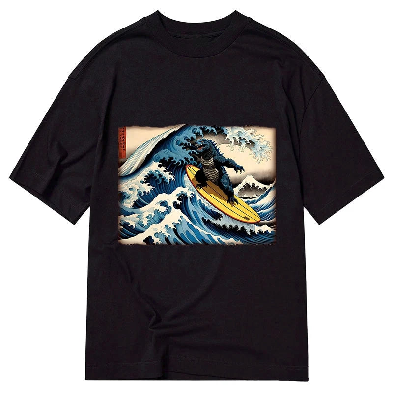 Dinosaur Surfing Japanese Classic T-Shirt