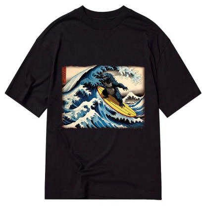 Dinosaur Surfing Japanese Classic T-Shirt