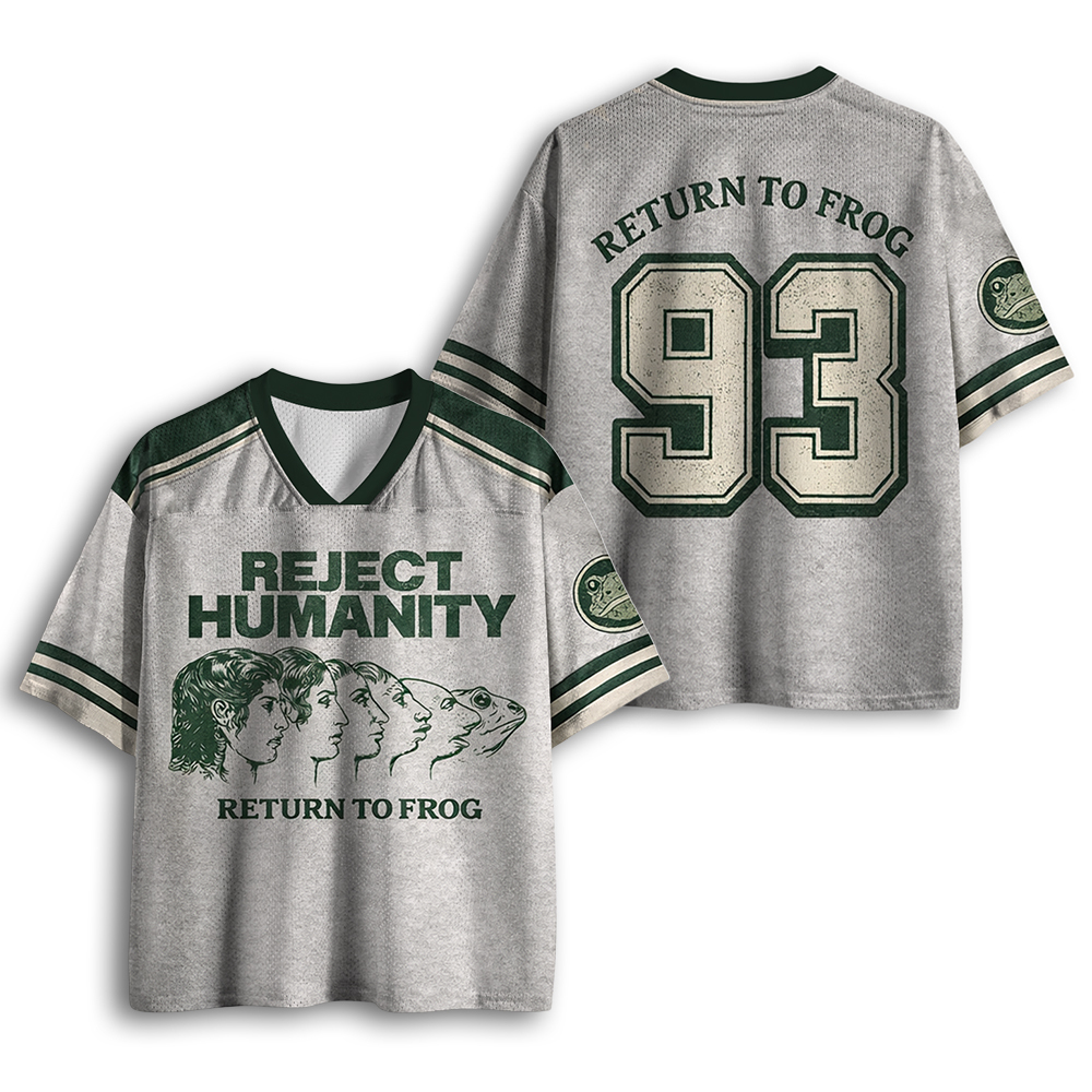 Tokyoviva Reject Humanity Funny Frog Mesh Jersey
