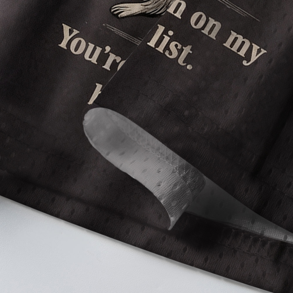 Baddiecat Funny Raccoon You're High on My Bitin’ List Mesh Jersey