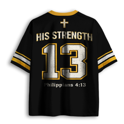 Baddiecat My Strength Christian Gym Mesh Jersey