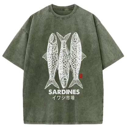 Sardines Market Washed T-Shirt