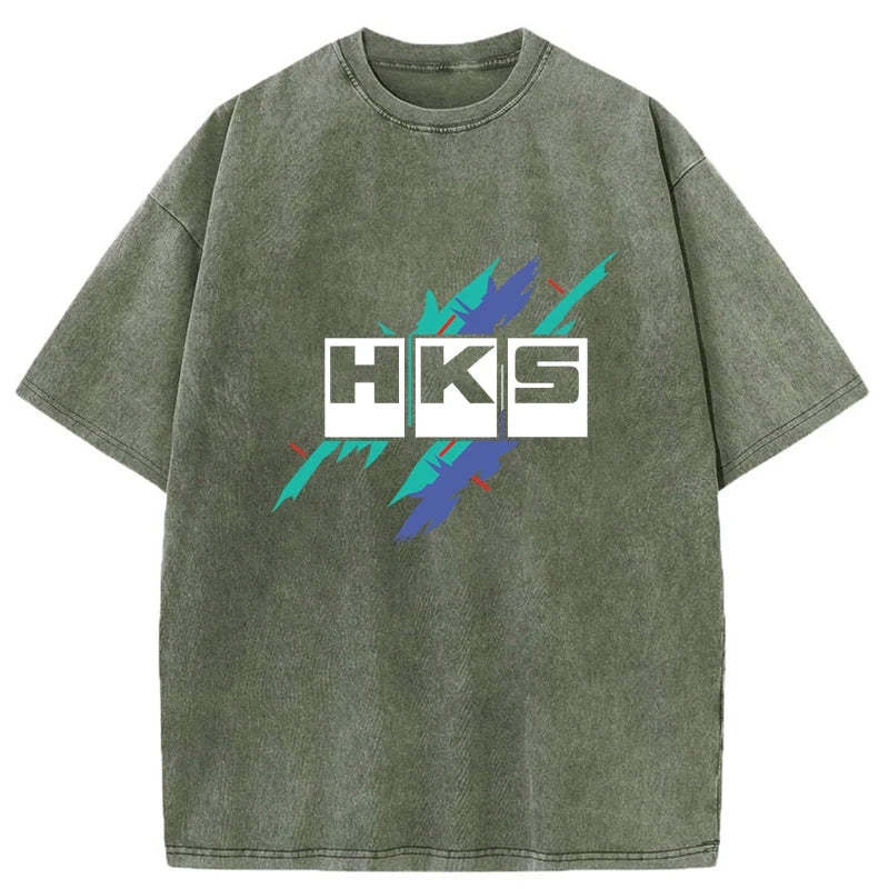 HKS Drifting Drag JDM Washed T-Shirt