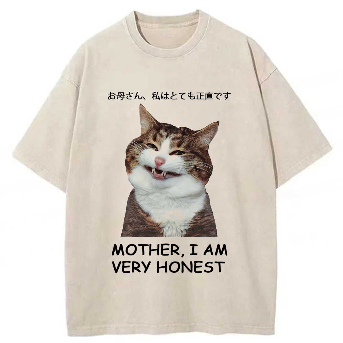 Tokyoviva Honest Cat Washed T-shirt