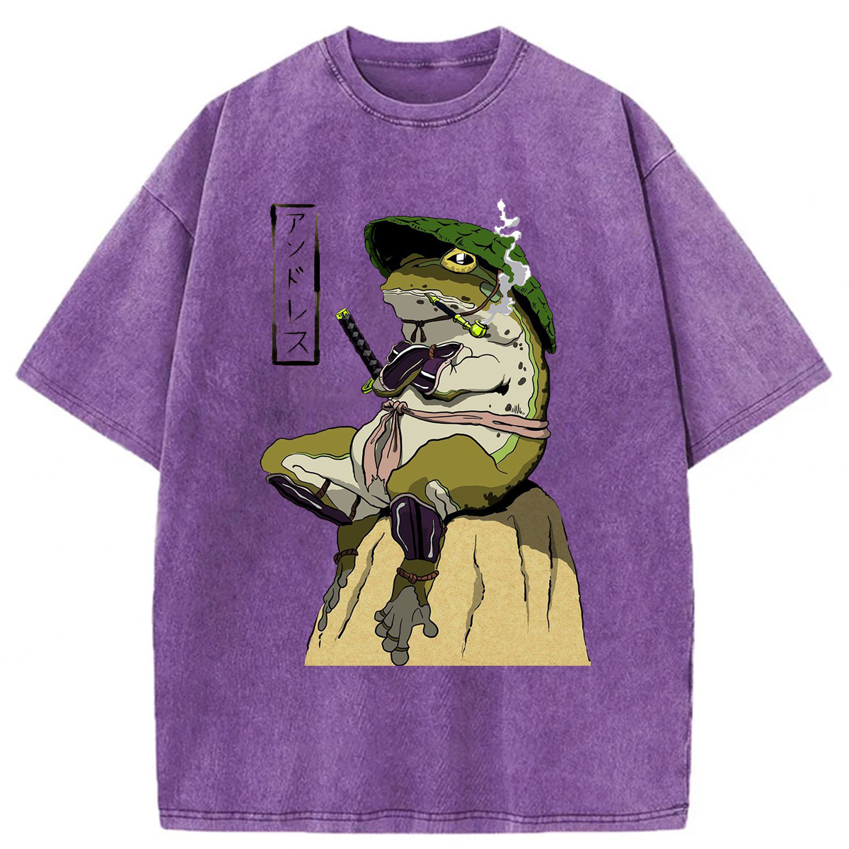 Tokyoviva Samurai Frog Washed T-shirt