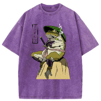 Tokyoviva Samurai Frog Washed T-shirt