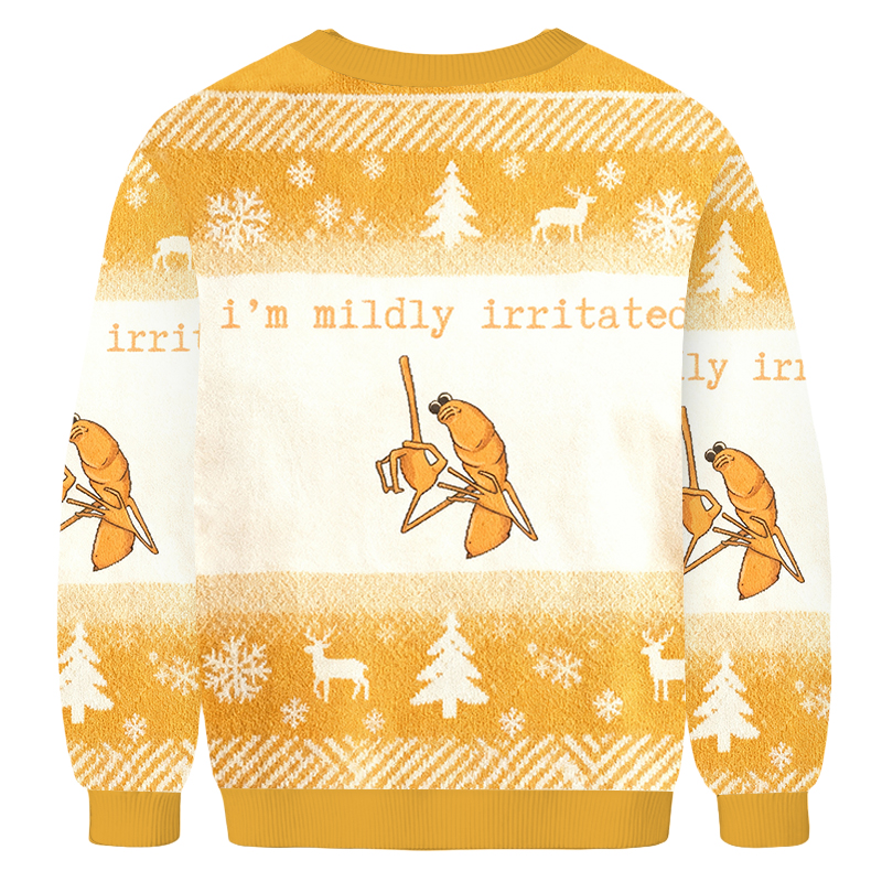 Baddiecat I'm Mildly Irritated Christmas Ugly Sweatshirt