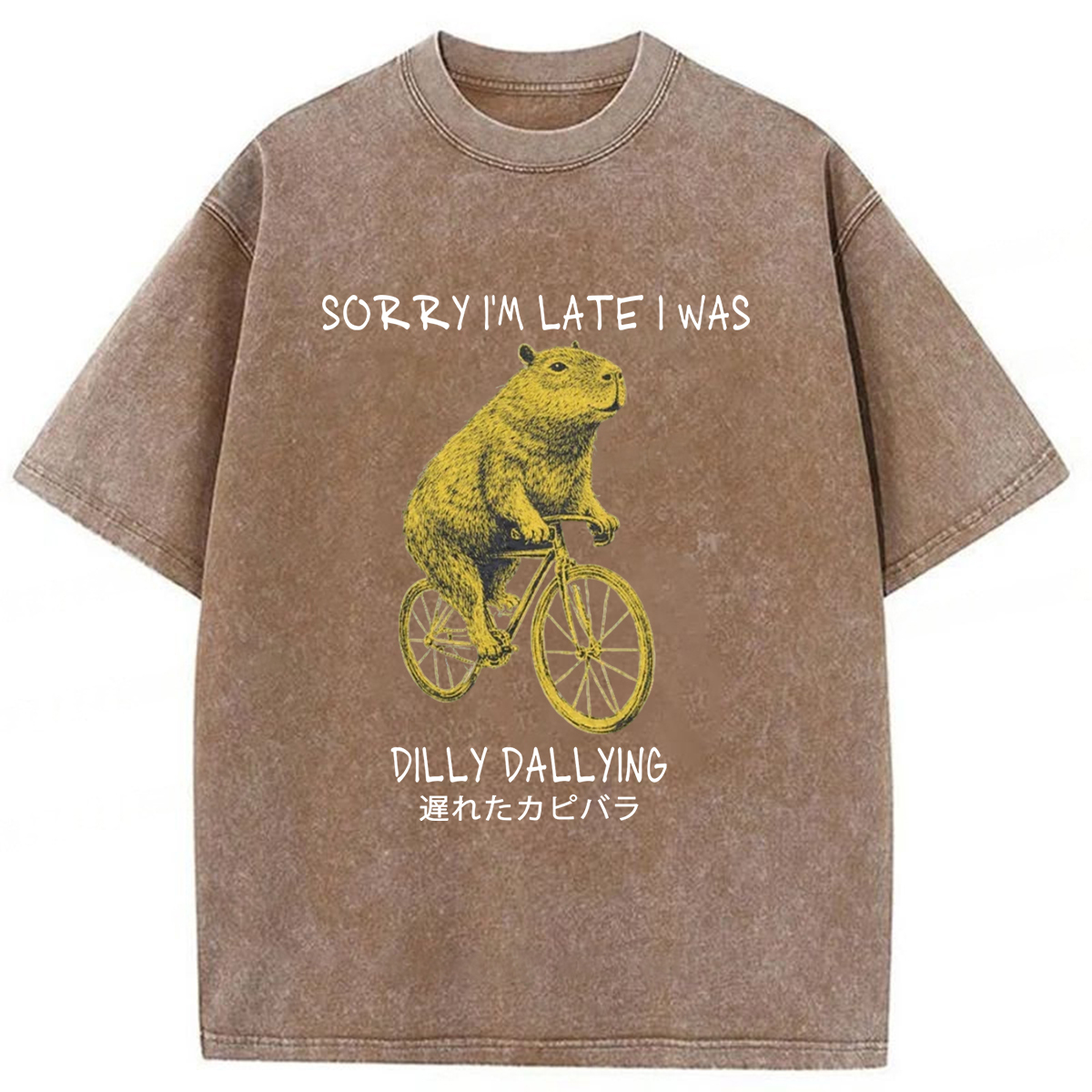 Tokyoviva Delayed Capybaras Washed T-shirt