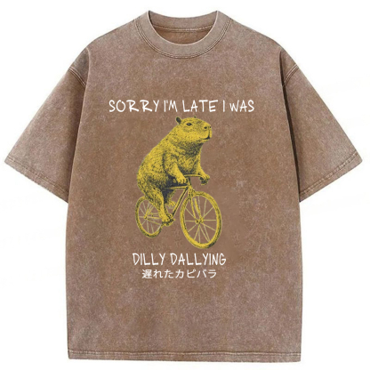 Tokyoviva Delayed Capybaras Washed T-shirt