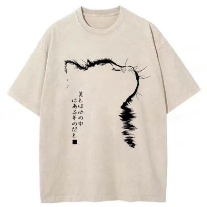 Tokyoviva Beautiful Cat Washed T-shirt