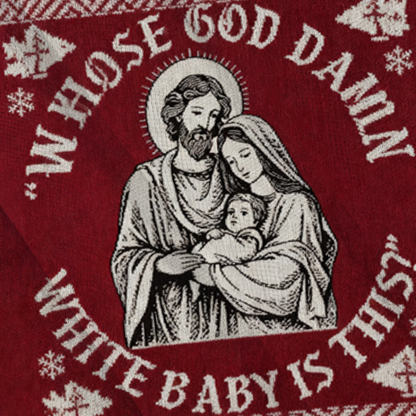 Baddiecat Whose God Damn White Baby Is This Christmas Ugly Sweatshirt