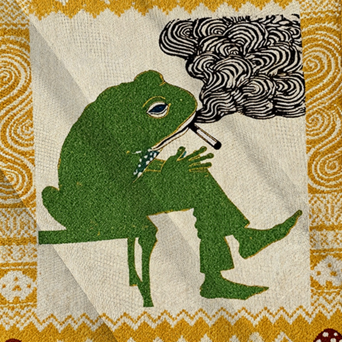 Baddiecat Smoking Frog Ugly Sweatshirt