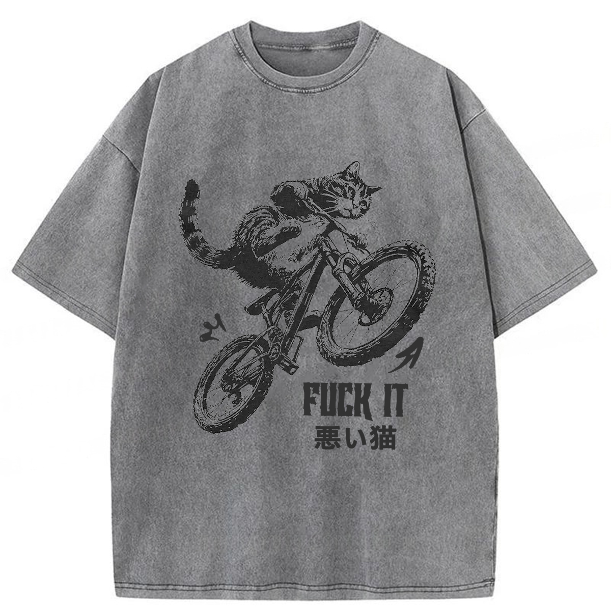 Tokyoviva Bad Cat Washed T-shirt