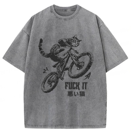 Tokyoviva Bad Cat Washed T-shirt