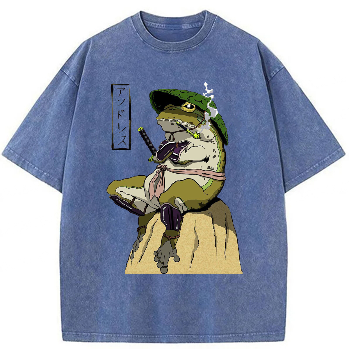 Tokyoviva Samurai Frog Washed T-shirt