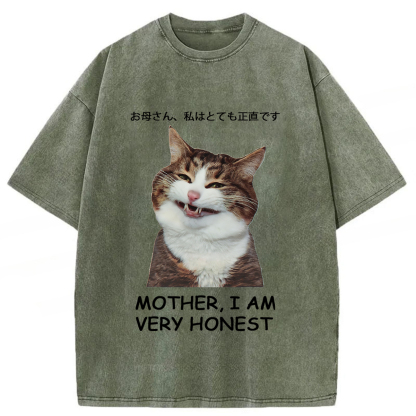 Tokyoviva Honest Cat Washed T-shirt